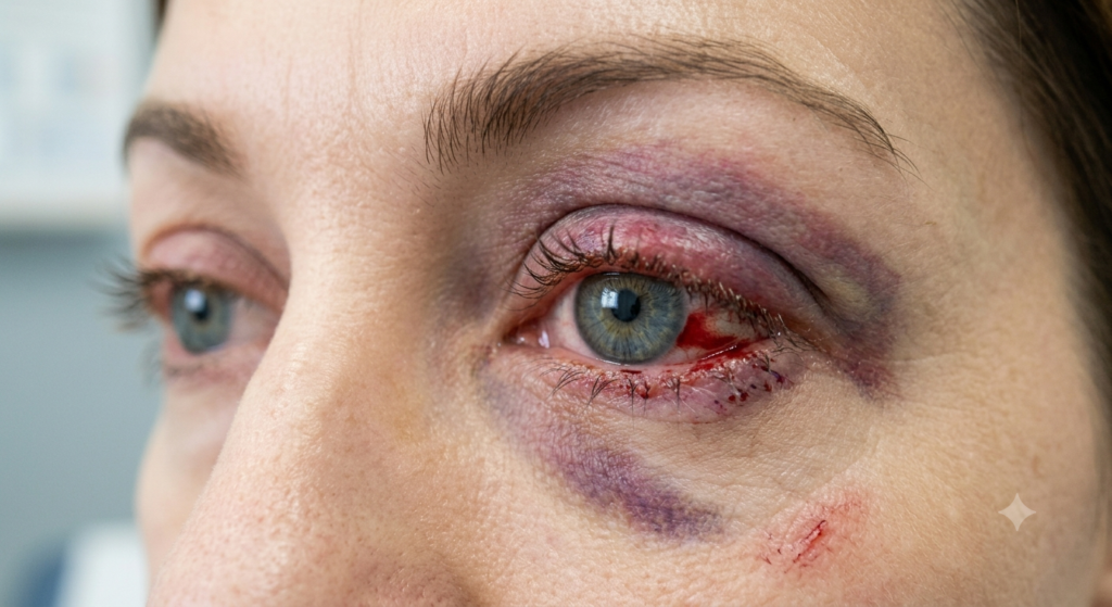 Why Is My Upper Eyelid Swollen? Medical illustration highlighting swollen eyelids and common eye conditions.