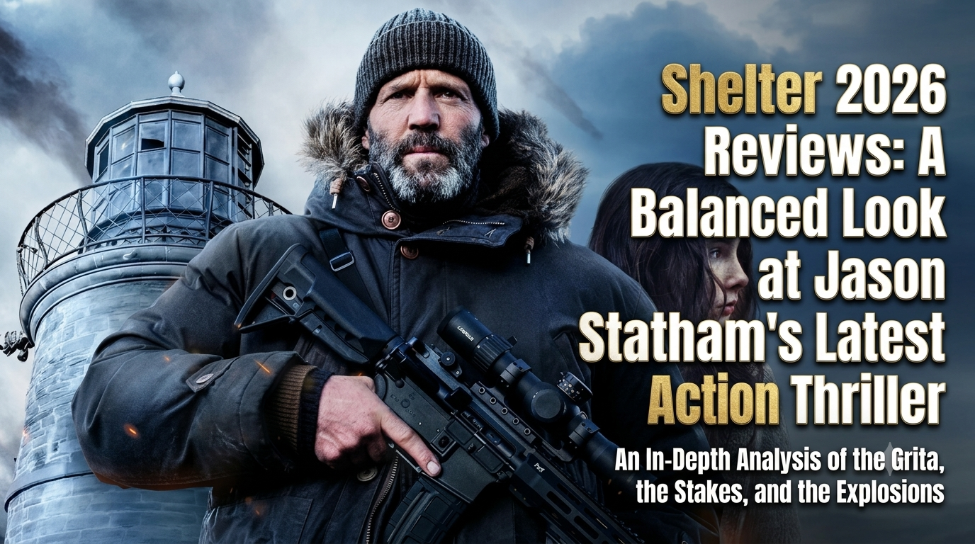 Shelter 2026 Reviews featuring Jason Statham's action thriller, fight choreography, story, critic reviews, and audience reactions.