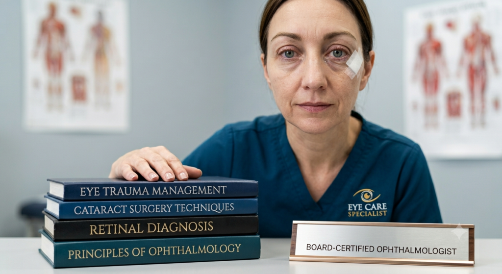 Why Is My Upper Eyelid Swollen? Visual showing a swollen upper eyelid caused by allergies, infection, irritation, or an underlying eye condition.
