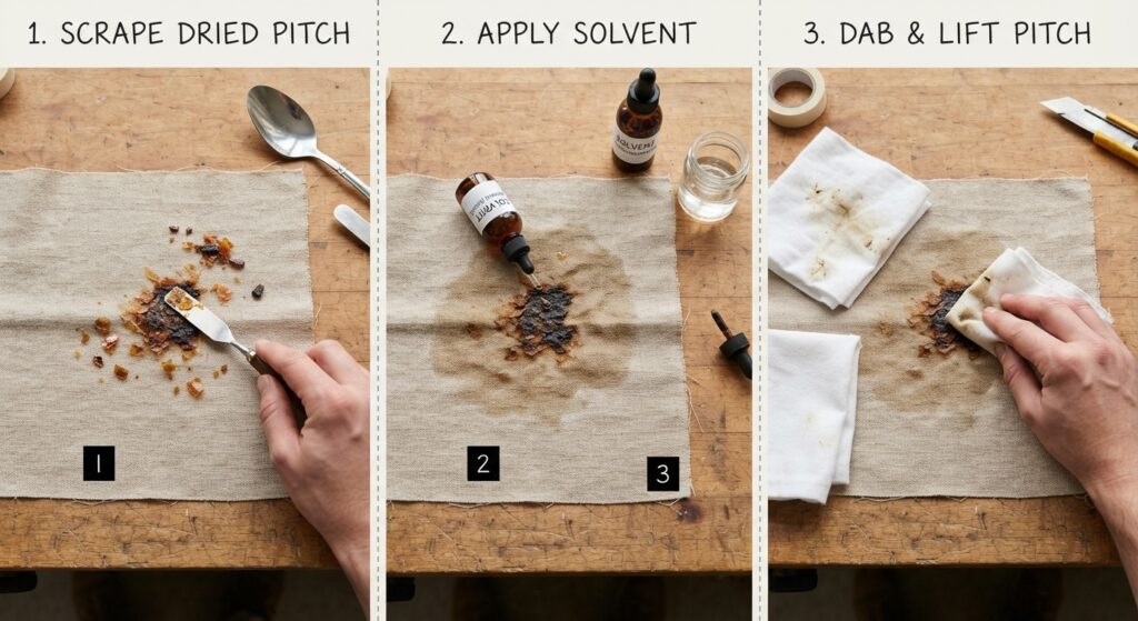How to get tree sap out of clothes and remove dried sap stains
